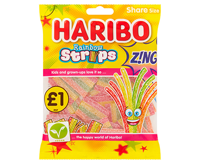 HARIBO Rainbow Strips Z!ng 130g